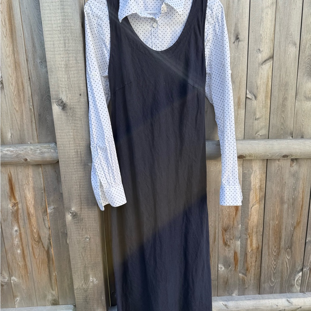 Lavinia Temple Navy Blue Linen Maxi Dress NWT – Size M – Made in Italy